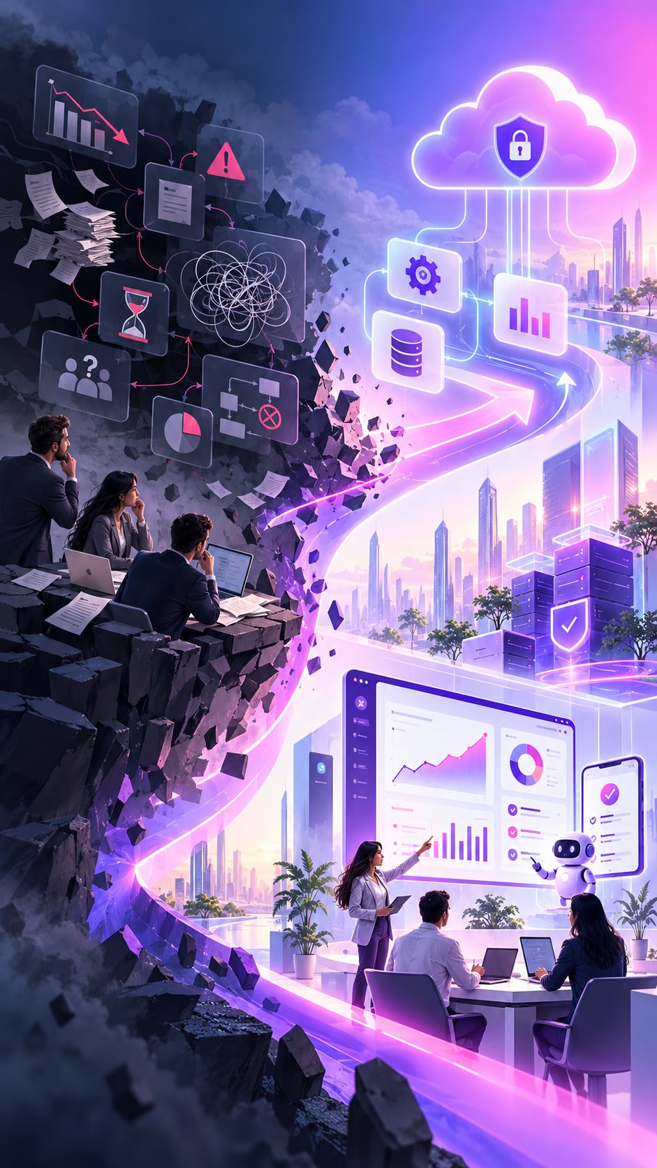 Legacy technology transforming into a modern digital platform